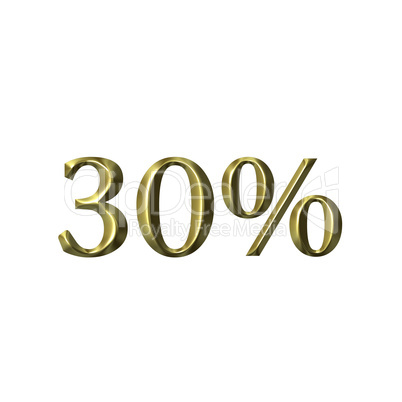 3D Golden 30 Percent