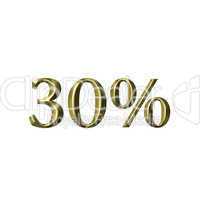 3D Golden 30 Percent