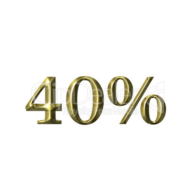 3D Golden 40 Percent