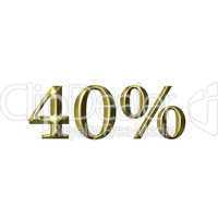 3D Golden 40 Percent