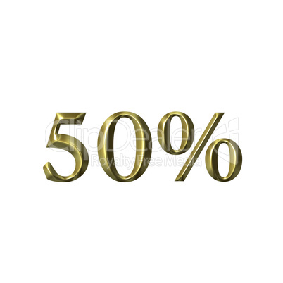 3D Golden 50 Percent