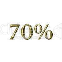 3D Golden 70 Percent
