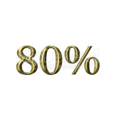 3D Golden 80 Percent