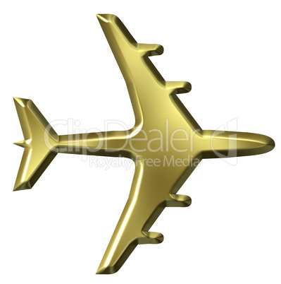 3D Golden Airplane