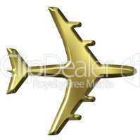 3D Golden Airplane