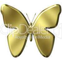 3D Golden Butterfly