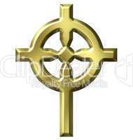 3D Golden Celtic Cross