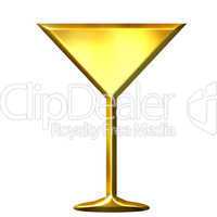 3D Golden Cocktail