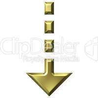 3D Golden Download Arrow