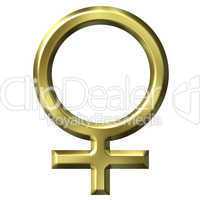 3D Golden Female Symbol