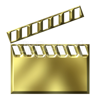 3D Golden Film Clap Board