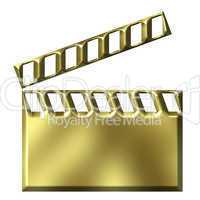 3D Golden Film Clap Board