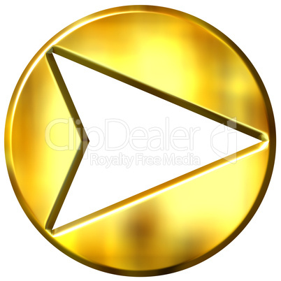 3D Golden Framed Arrow