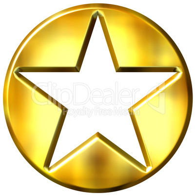 3D Golden Framed Star