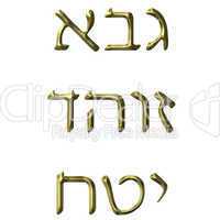 3D Golden Hebrew Numbers