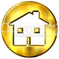 3D Golden Home Sign