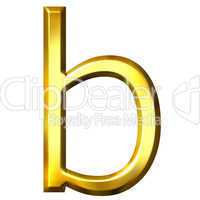 3D Golden Letter b