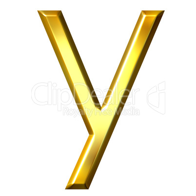 3D Golden Letter y