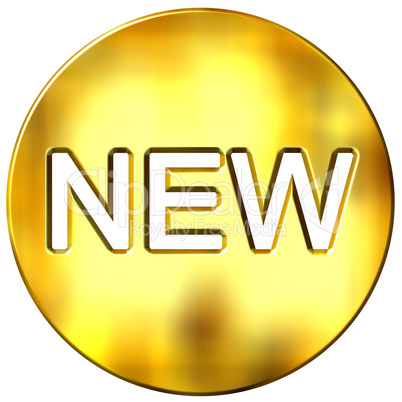 3d golden new badge