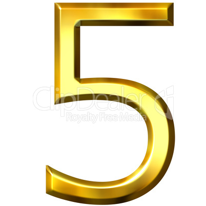 3d golden number 5