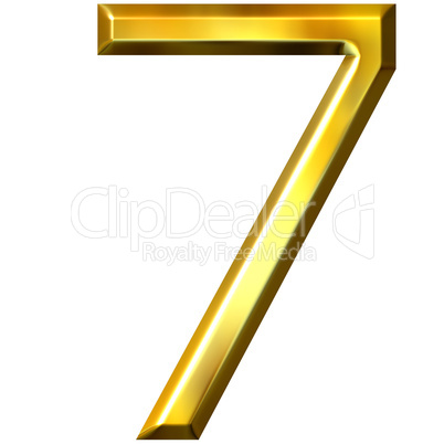 3d golden number 7