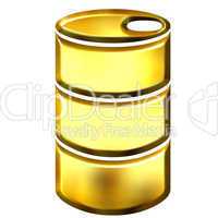 3D Golden Oil Drum