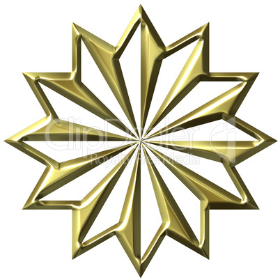 3D Golden Ornament