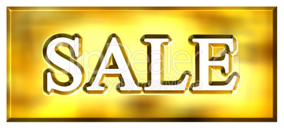 3d Golden Sale Tag