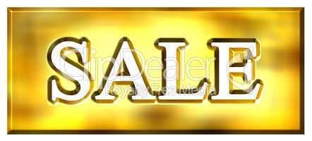 3d Golden Sale Tag