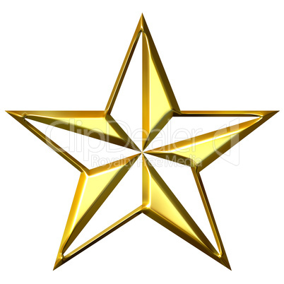 3D Golden Star