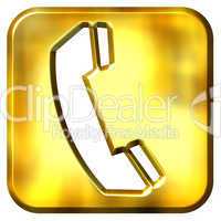 3D Golden Telephone Sign