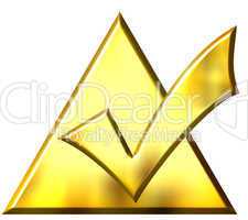 3D Golden Ticked Triangle