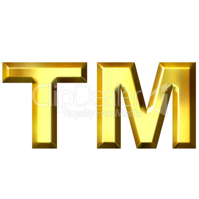 3D Golden Trademark Symbol
