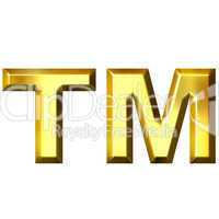 3D Golden Trademark Symbol