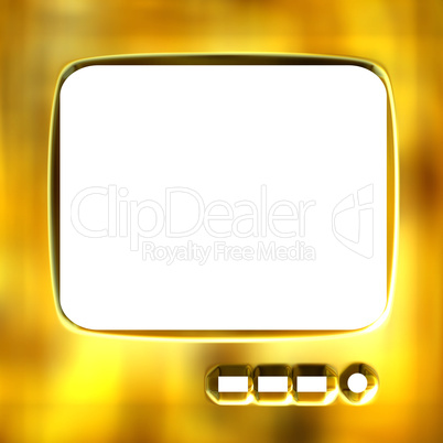 3D Golden TV Frame