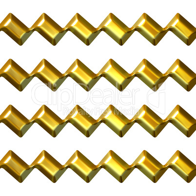 3D Golden Zig Zag Texture