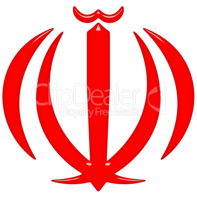 3D Iran Coat of Arms