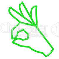 3D OK Hand Sign