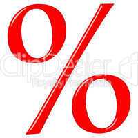 3D Percentage Symbol