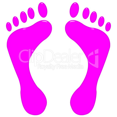 3D Pink Feet