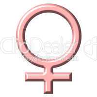 3D Pink Female Symbol