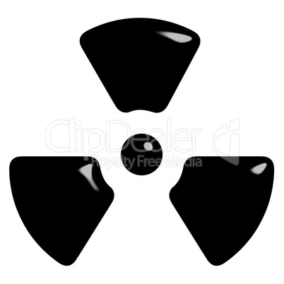 3D Radioactive Symbol