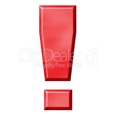 3d red exclamation mark