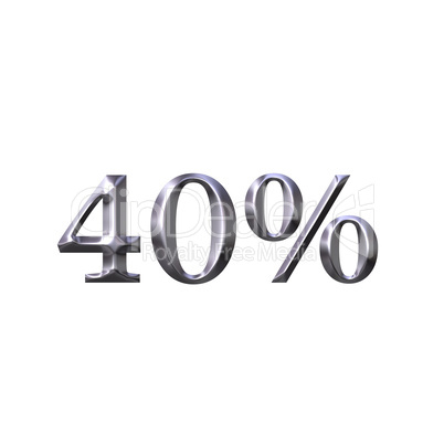 3D Silver 40 Percent