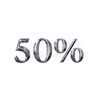 3D Silver 50 Percent
