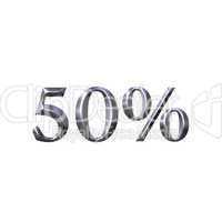 3D Silver 50 Percent