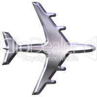3D Silver Airplane