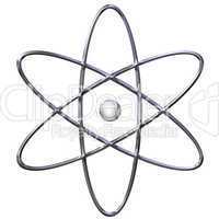 3D Silver Atom Symbol