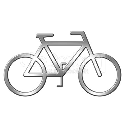 3D Silver Bicycle