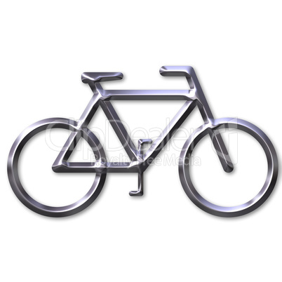 3D Silver Bicycle